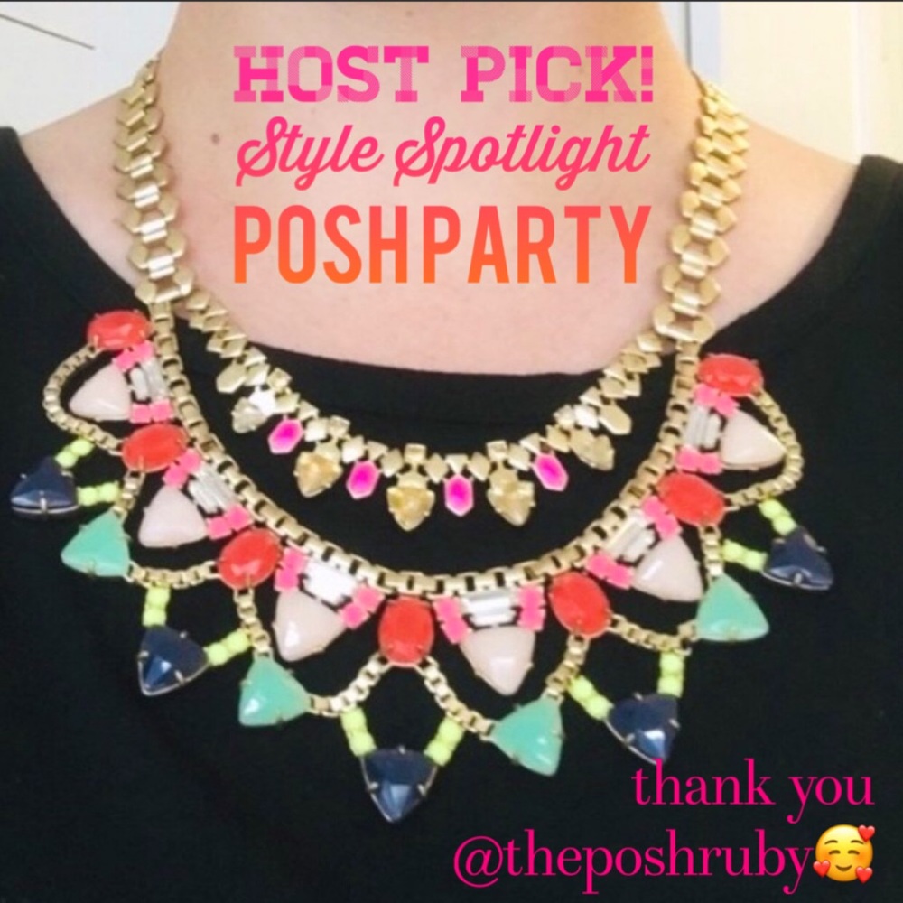 Stella & Dot | Retired BeautifullyColorful Jewel Tone Fanella StatementN… - Picture 4 of 16